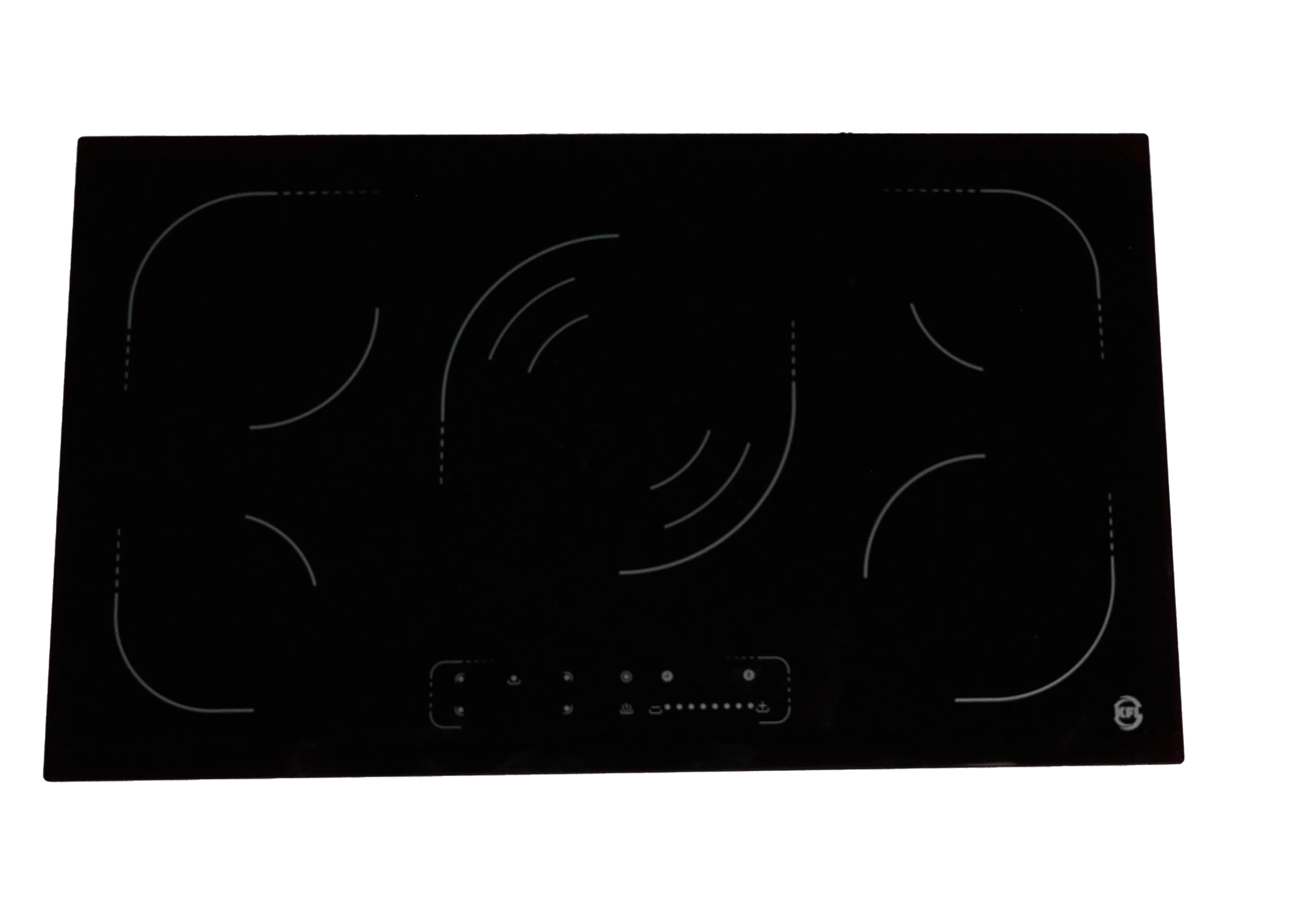 vc950 90cm surface black glass electric burner0527